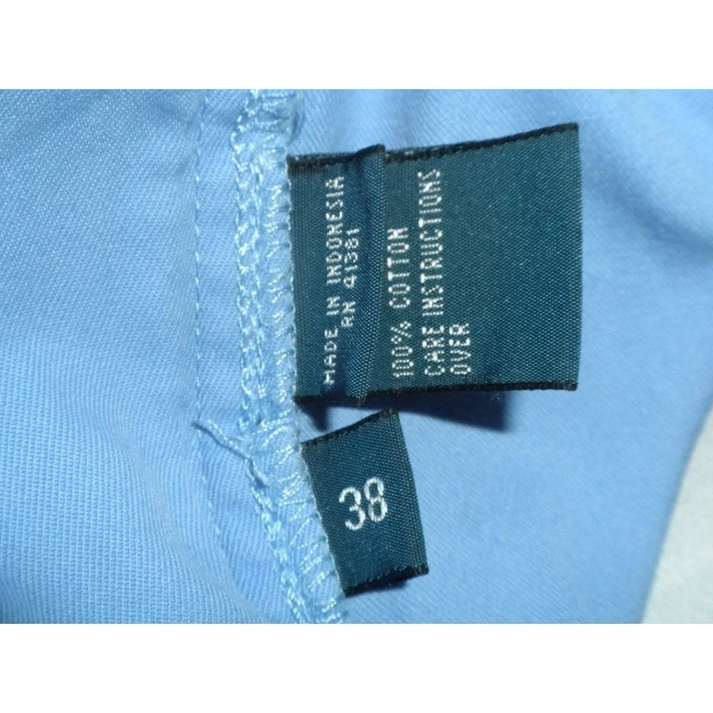 Polo Ralph Lauren Shorts 38x10 Blue Prospect Chino Flat Front Golf Twill Vintage